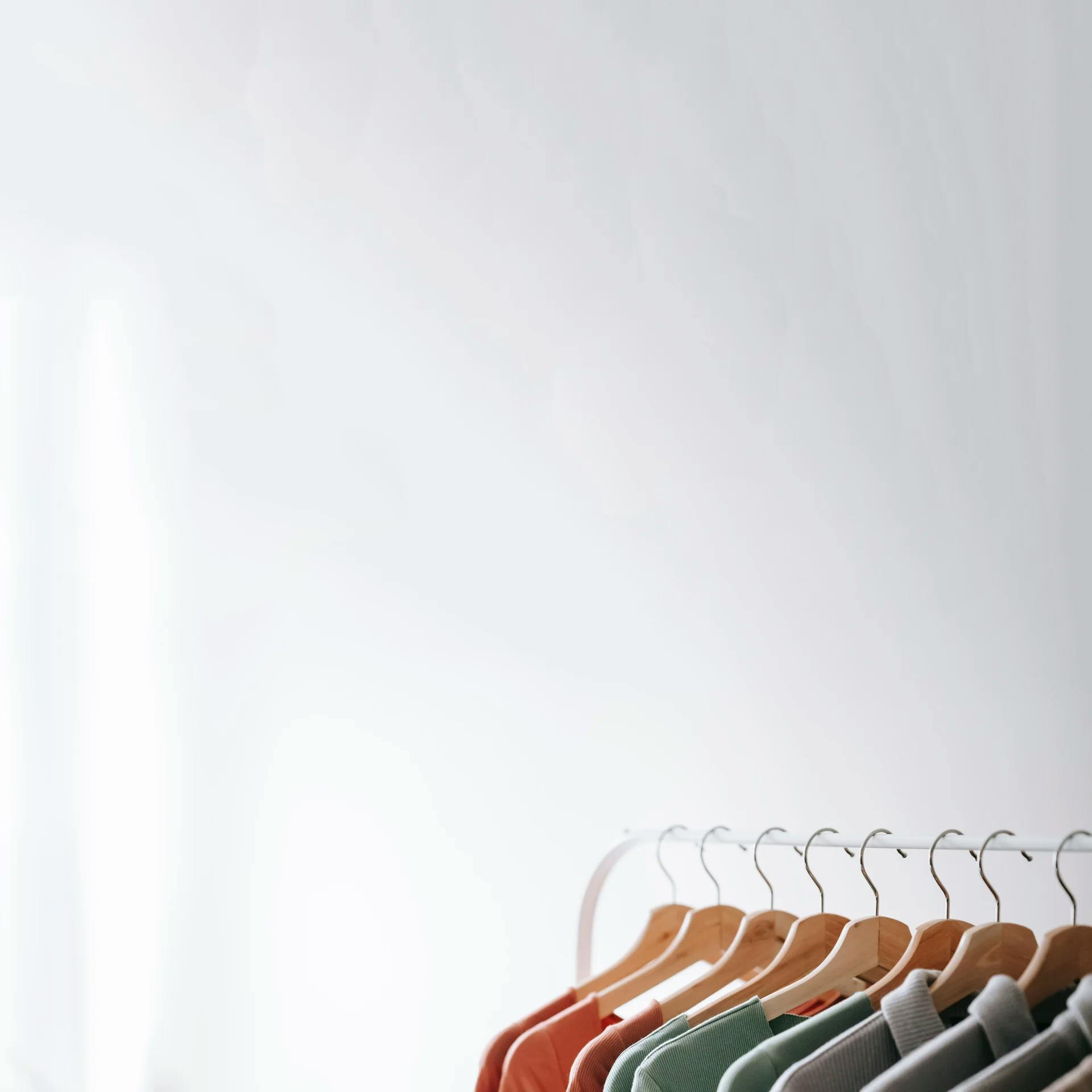 A photo of clothes on hangers